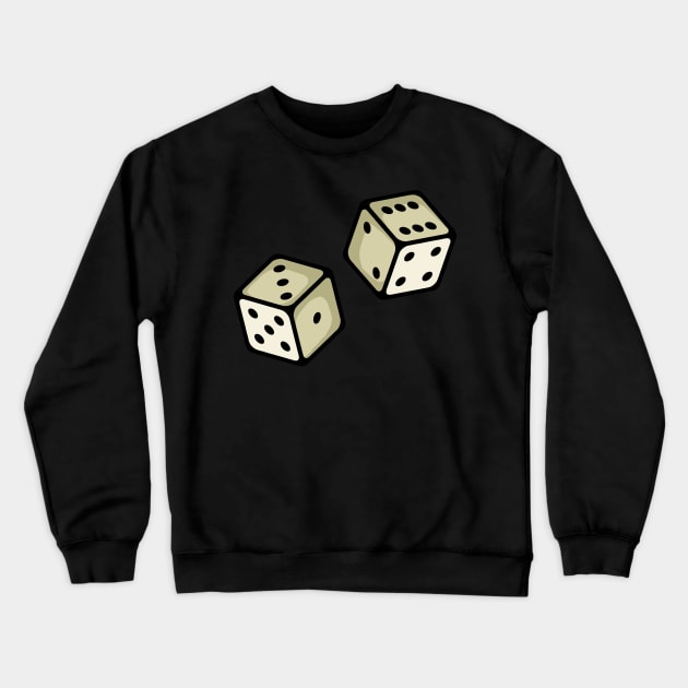 Dice Gambling Casino Crewneck Sweatshirt by fromherotozero